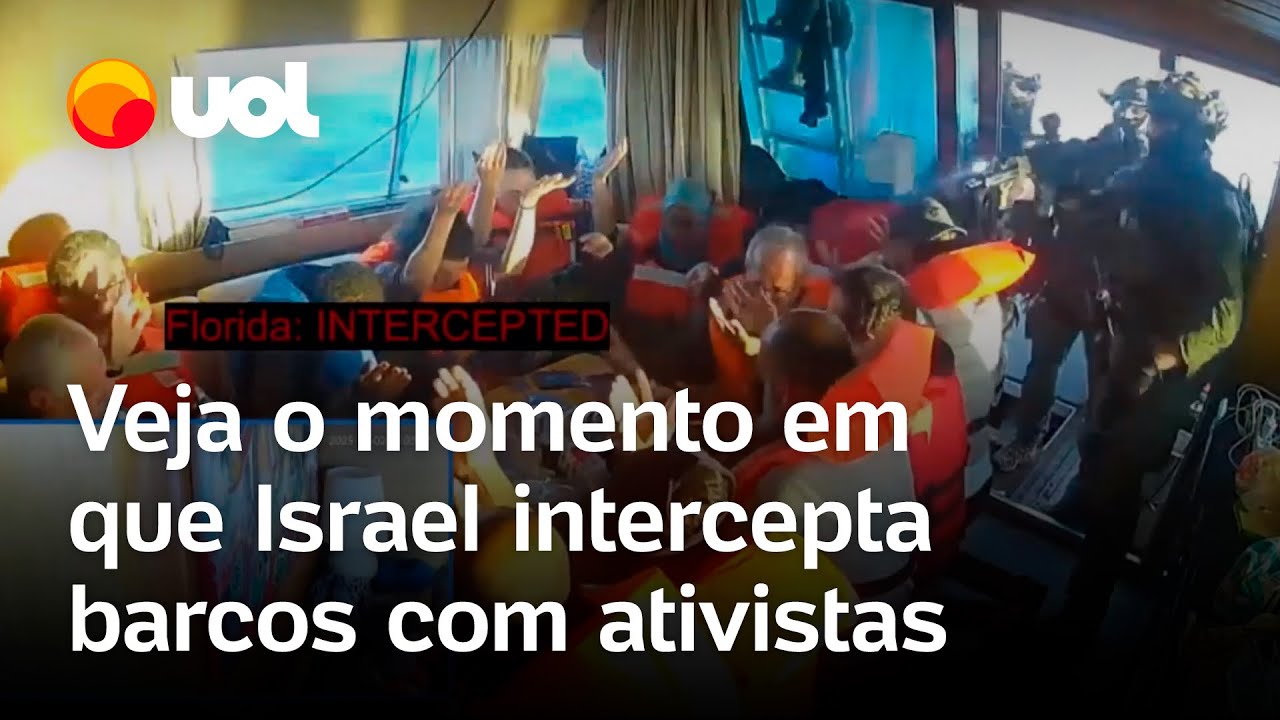 Israel intercepta barcos com Greta Thunberg, brasileiros e ativistas rumo a Gaza; veja o momento