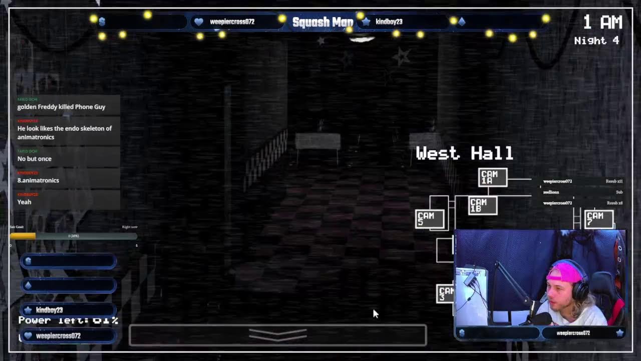 Can I Survive All 5 Nights? FNAF Live with Squashman