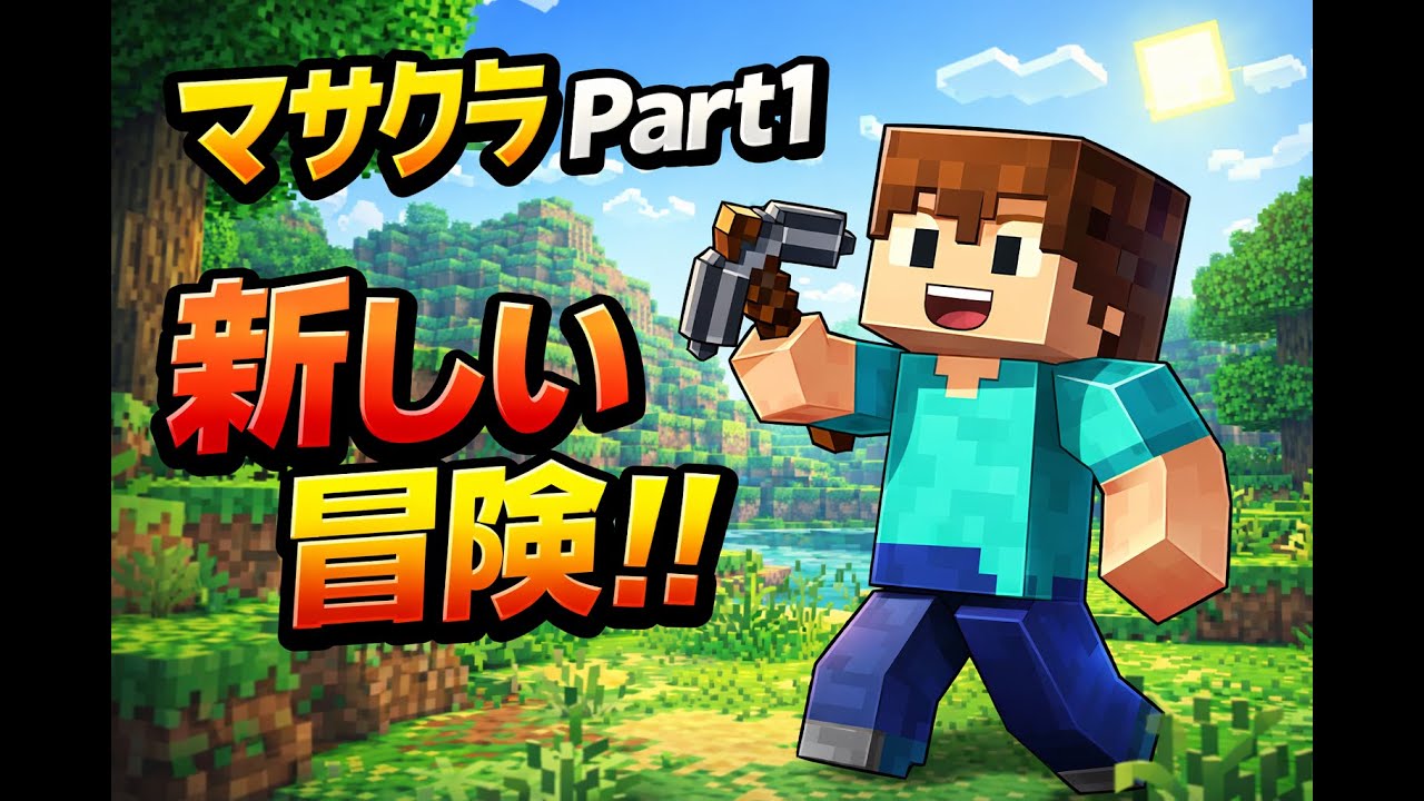 【Minecraft】【マサクラ】まさやんMinecraft実況始めます！！まさかの島スポーン？！