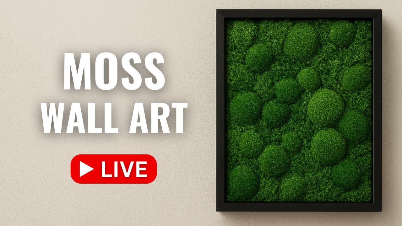 LIVE: Let's Make a Moss Wall | DIY Preserved Moss Wall Art Tutorial | Biophilic Design Home D&eacute;cor