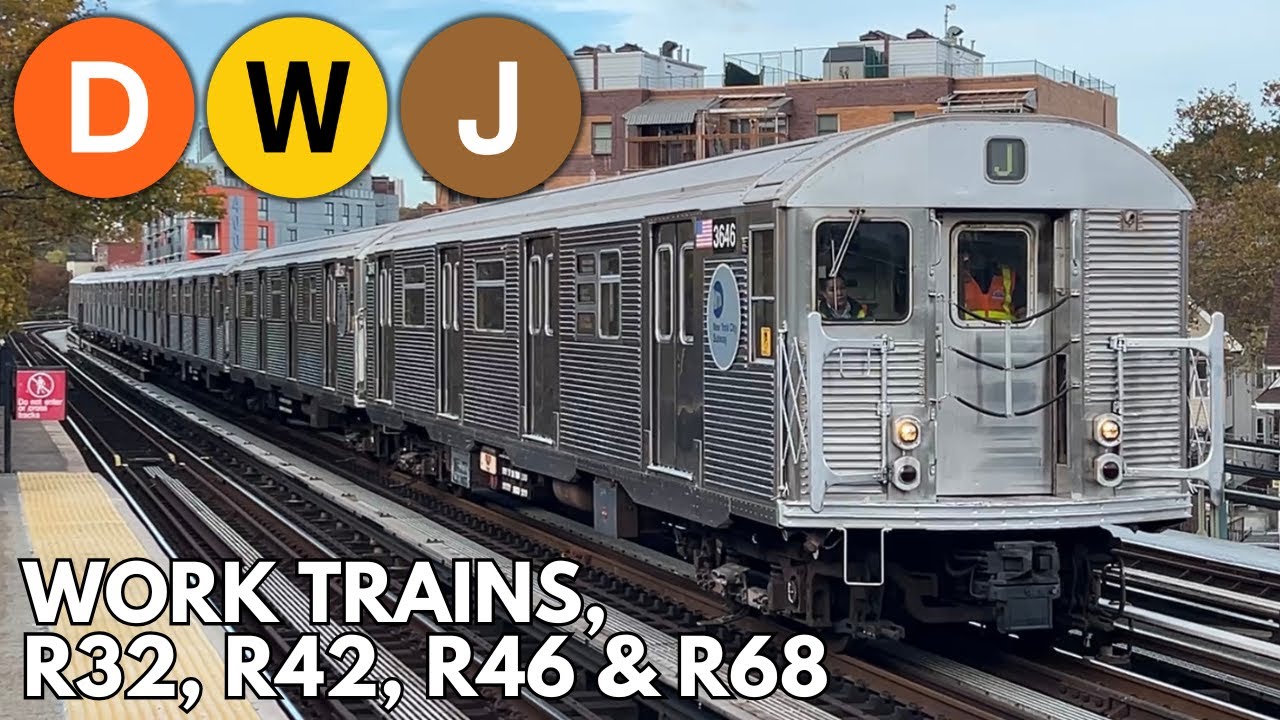 BMT West End: R46 & R68 (D) and (W) trains + R32, R42 & Work trains @ Fort Hamilton Parkway