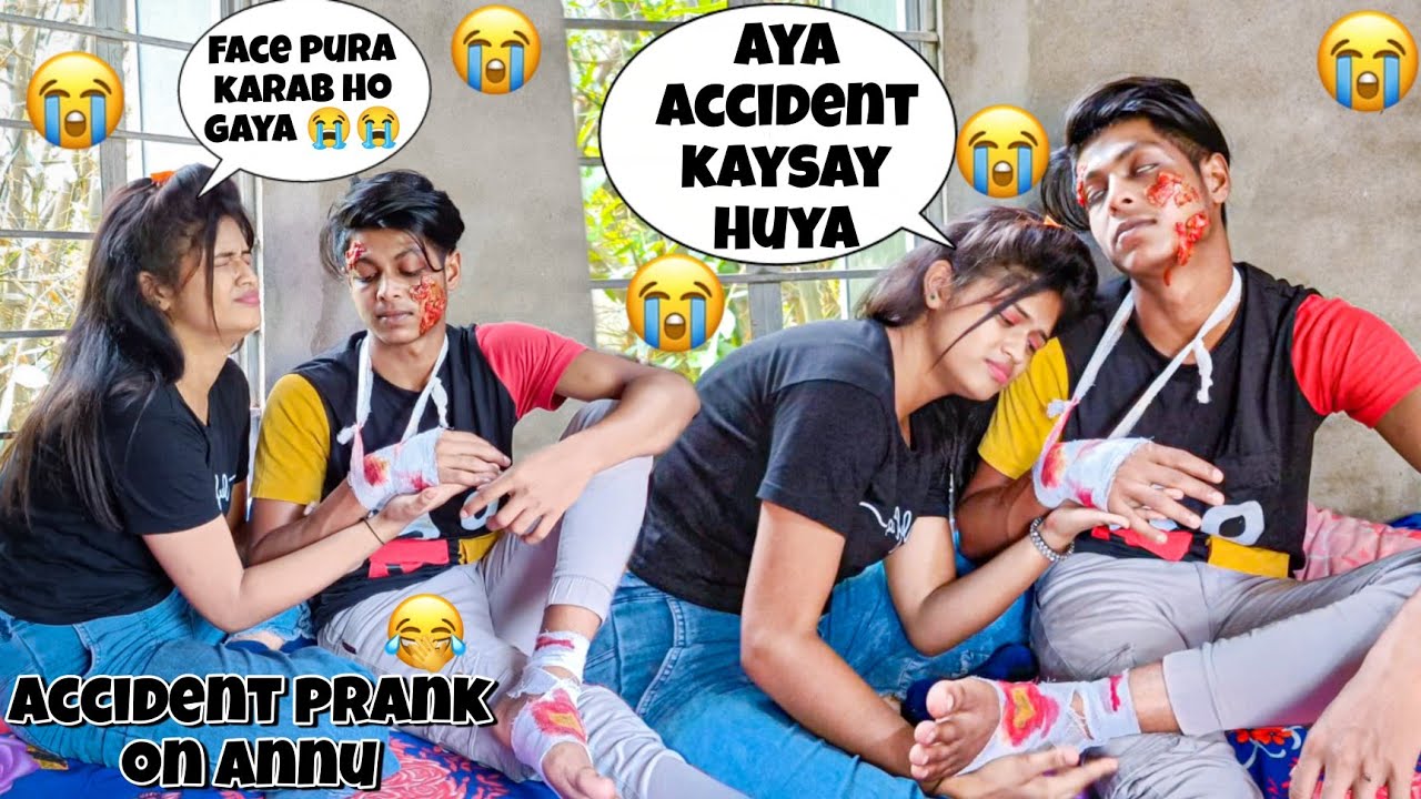 Accident Prank On My Girlfriend😭| Gone Emotional| Prank Gone wrong or Successful? 😵 #accident