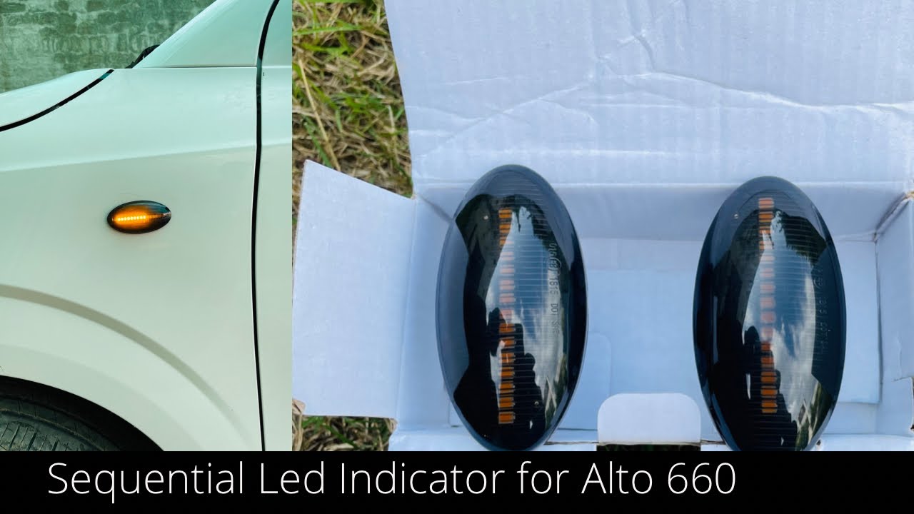 Installation of seqential led indicator  in alto 660 #alto #alto660#pakistancars#pakcarsmodification
