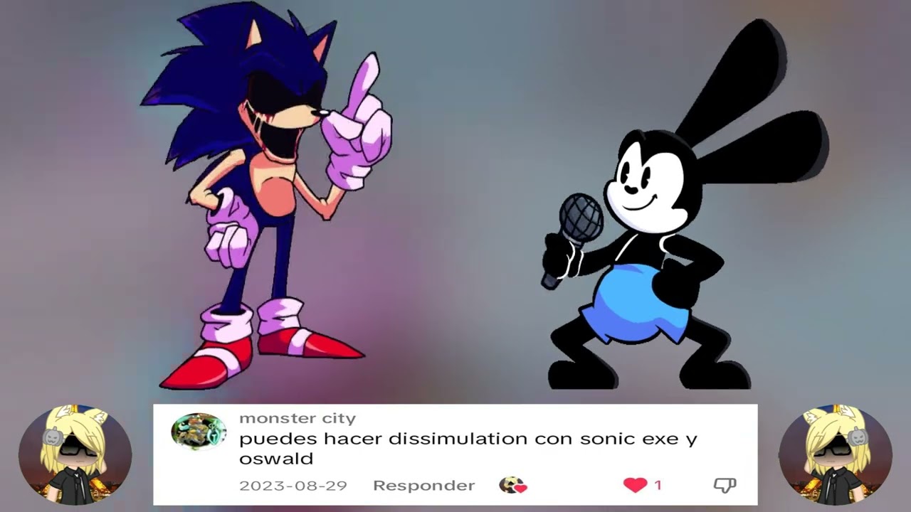 FNF Dissimulation but it's Sonic.exe Vs Oswald