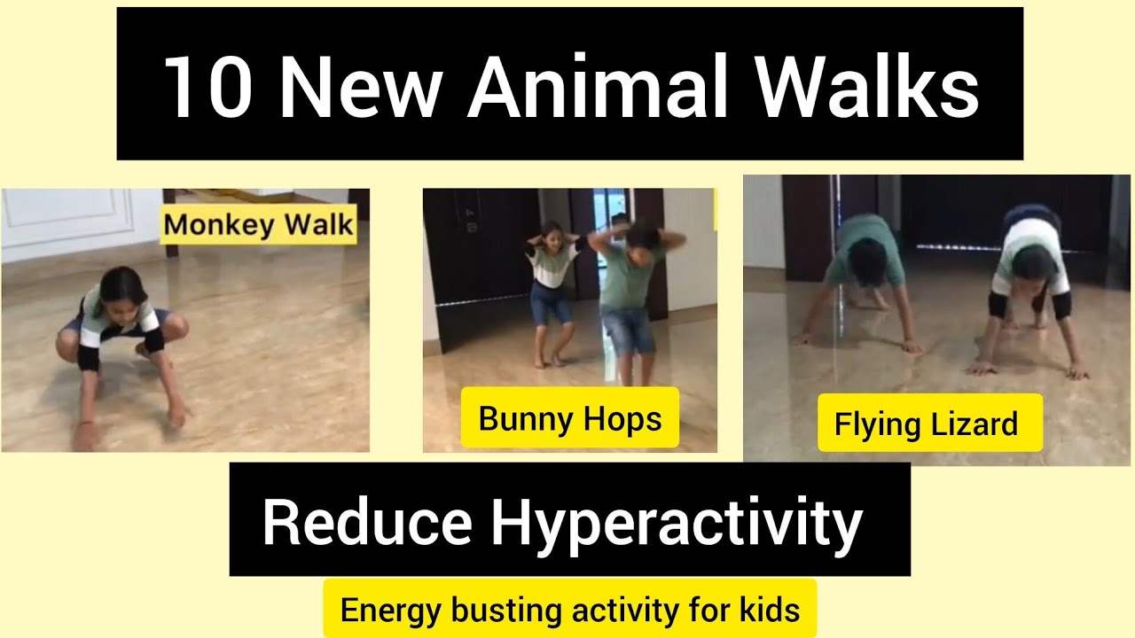 10 new animal walks/reduce Hyperactivity/energy busting activity/occupational therapy