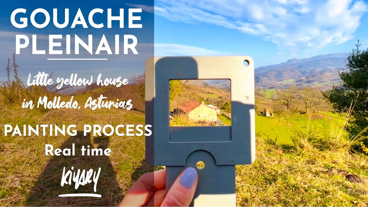Real time GOUACHE LANDSCAPE PAINTING in the Mountains! voice commentary + ultra lightweight easel