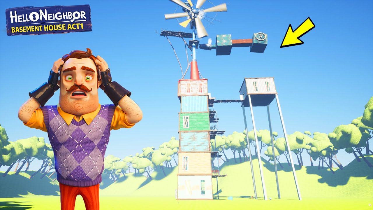 A WEIRD HOUSE 😱 Hello Neighbor Basement House ACT1