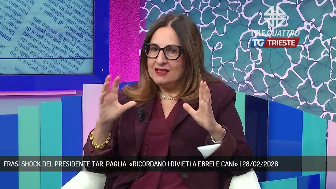 FRASI SHOCK DEL PRESIDENTE TAR, PAGLIA: «RICORDANO I DIVIETI A EBREI E CANI» | 28/02/2026