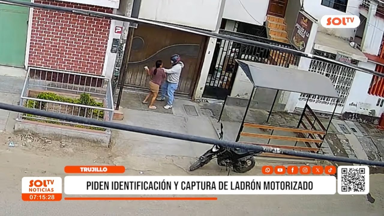 Trujillo: Piden identificar y capturar a ladrón motorizado que asalta escolares