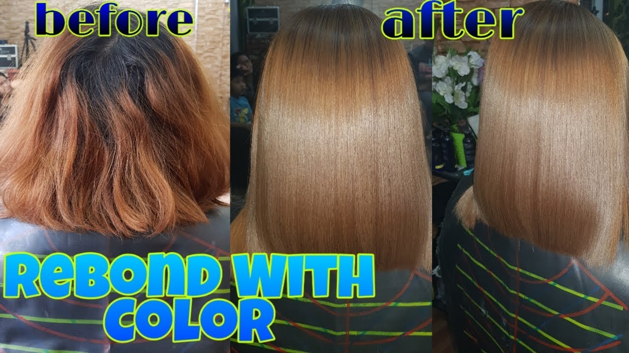 REBOND with COLOR for SHORT HAIR