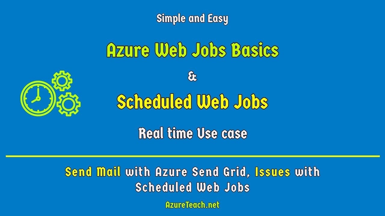 Веб-задания Azure | Полное руководство по запланированным веб-заданиям Azure | Отправка электронн...