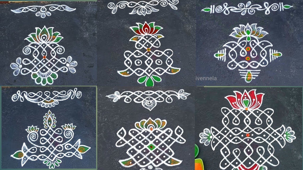 Daily simple rangoli designs🌹easy muggulu🌹Daily kolam🌹chinna muggulu@AnithaSirivennela 