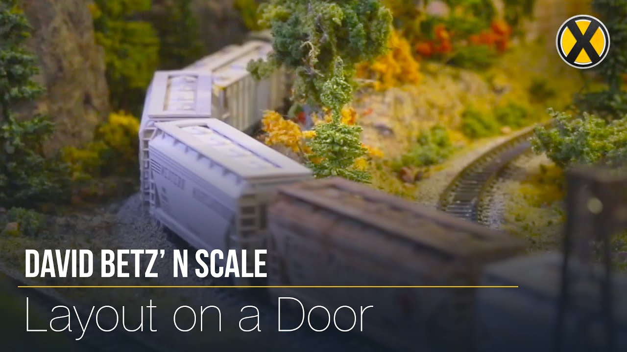 David Betz' N Scale Layout On a Door
