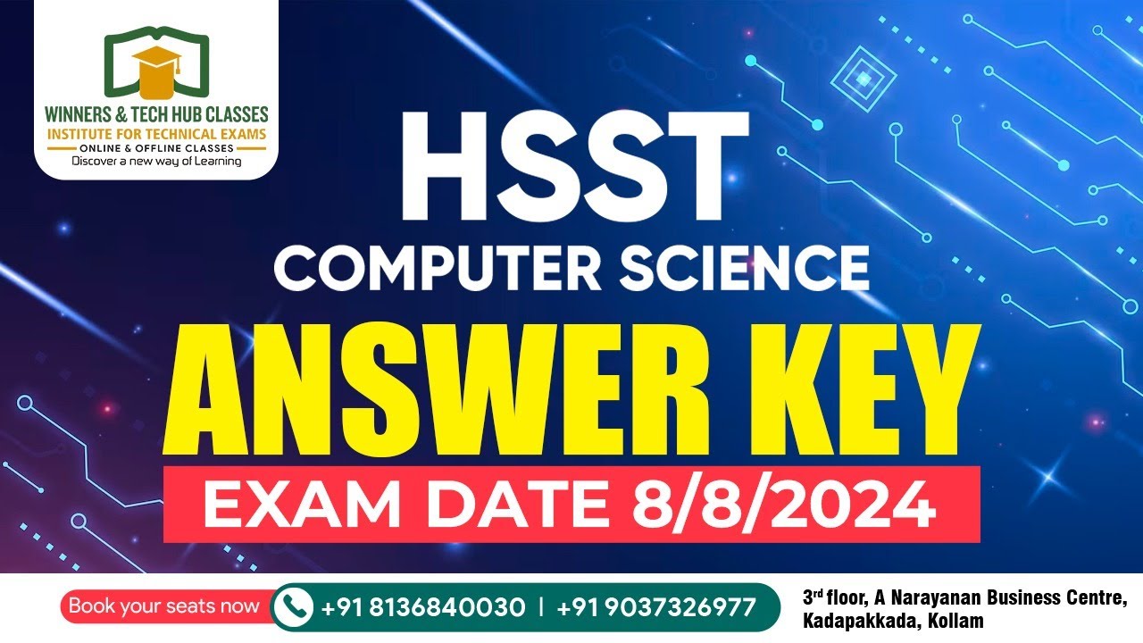 HSST COMPUTER SCIENCE | ANSWER KEY