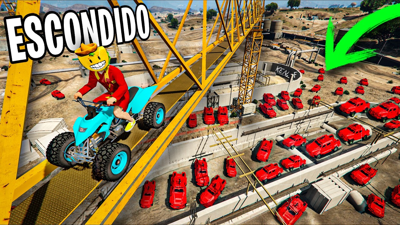 MI PRIMERA VEZ JUGANDO AL ESCONDITE EN QUAD!! ME SUBO A UNA GRUA! - GTA 5 ONLINE