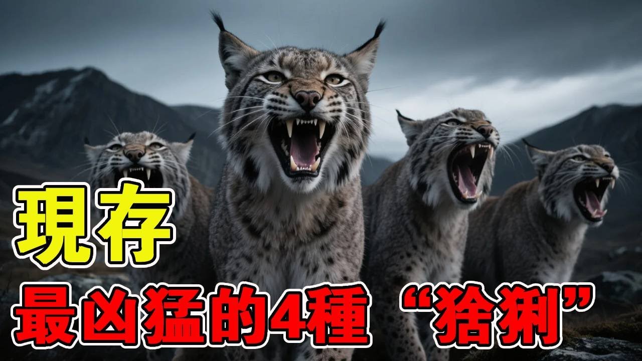 現存最兇猛的4種“猞猁”，一種被低估的致命野獸！ #動物世界 #動物的迷惑行為 #動物 #山貓 #動物世界解說