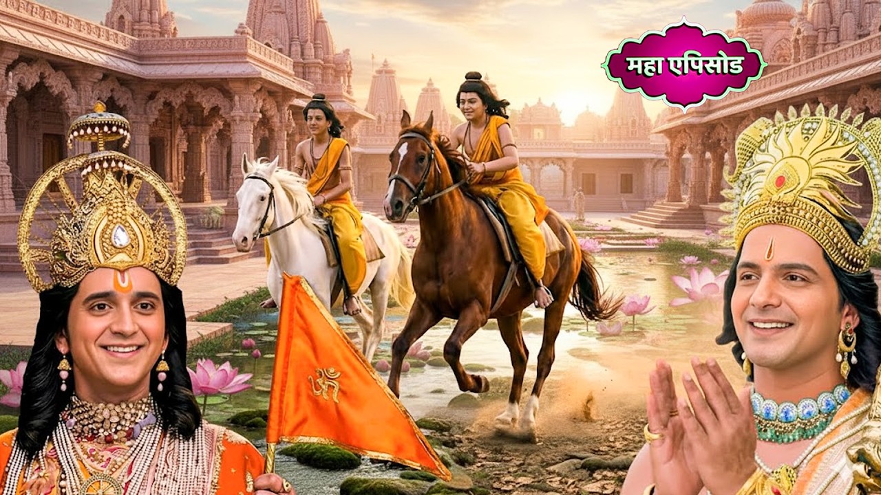 श्रीराम के चरणों के योग्य घोड़ा चुनने निकले लव-कुश, की अद्भुत घुड़सवारी | Shrimad Ramayan #ram