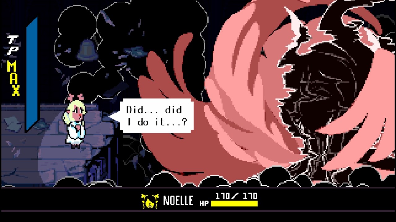 Noelle attempts to defeat the Titan