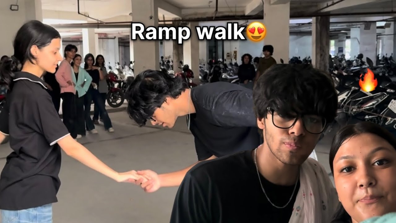 Freshers Party ke liye Ramp Walk kardi😍🔥college fun🔥