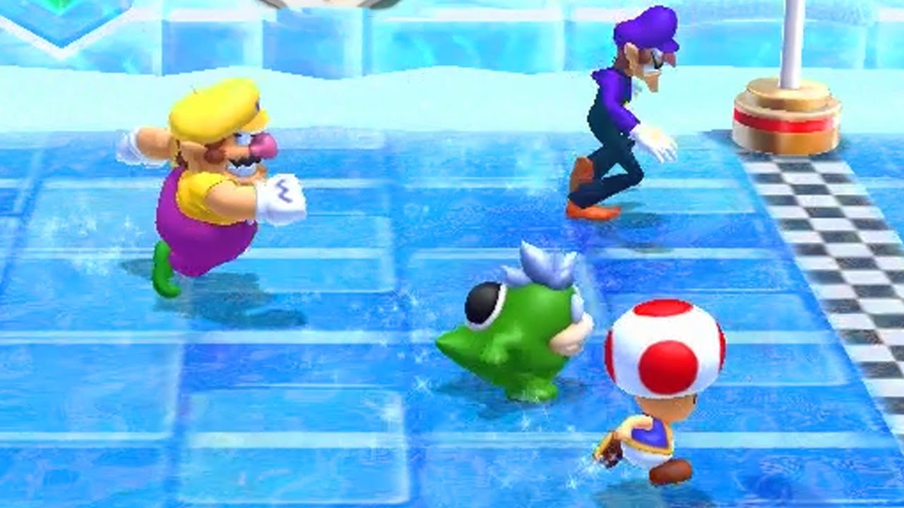 Mario Party 10 - Waluigi vs Wario vs Spike vs Toad - Coin Challenge