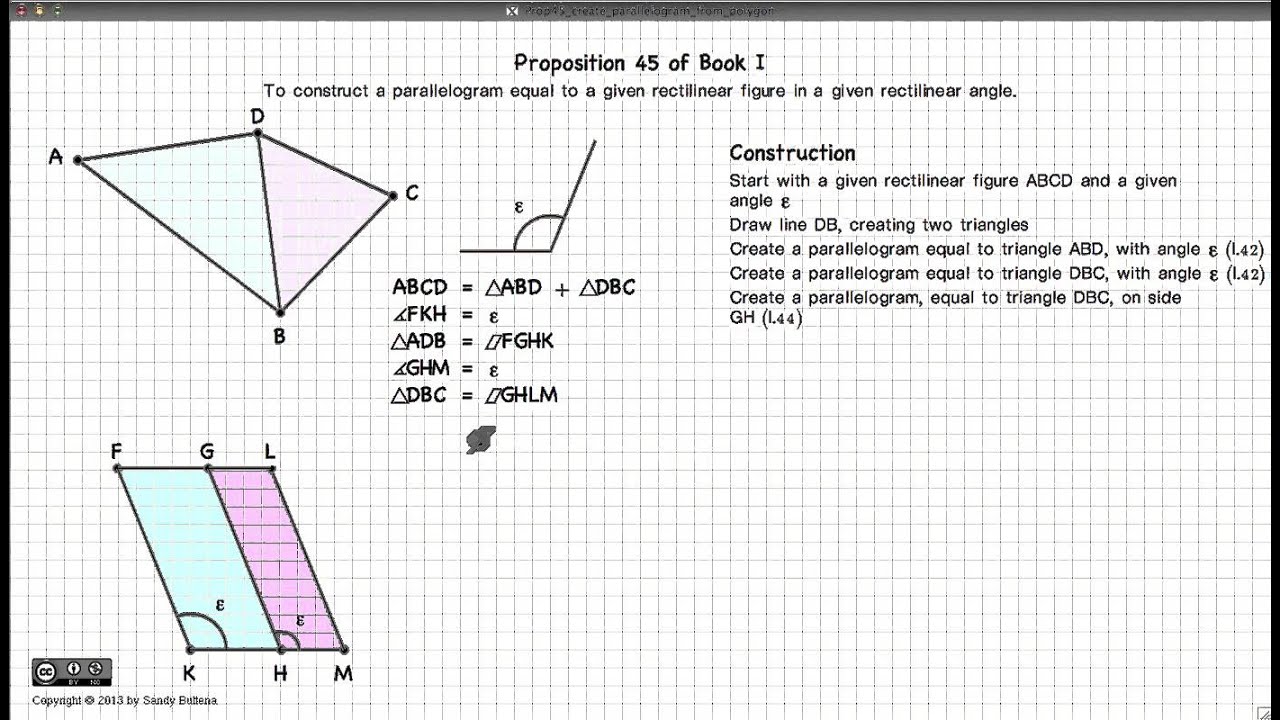 Euclid's Elements Book 1 - Proposition 45