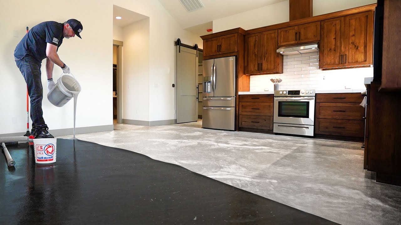 Pouring Epoxy In This Entire home With A Contractor | Learn How To DIY