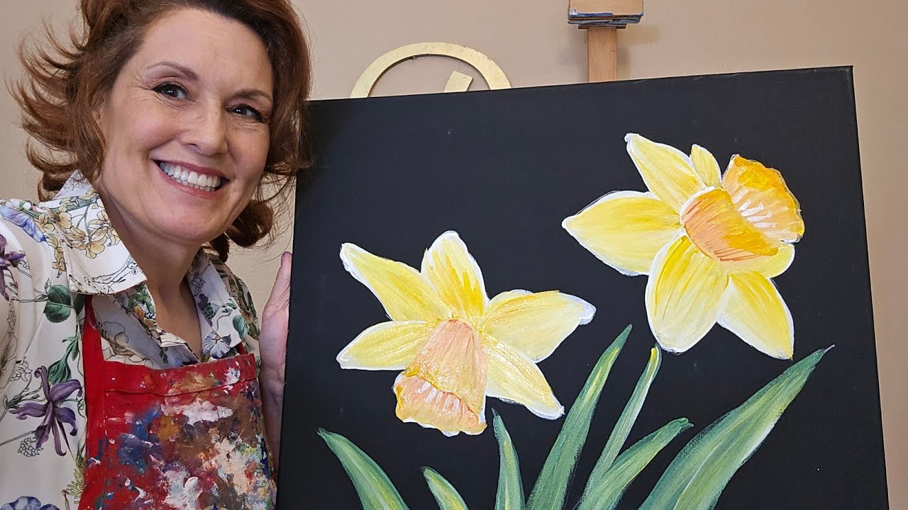 Daffodil painting tutorial