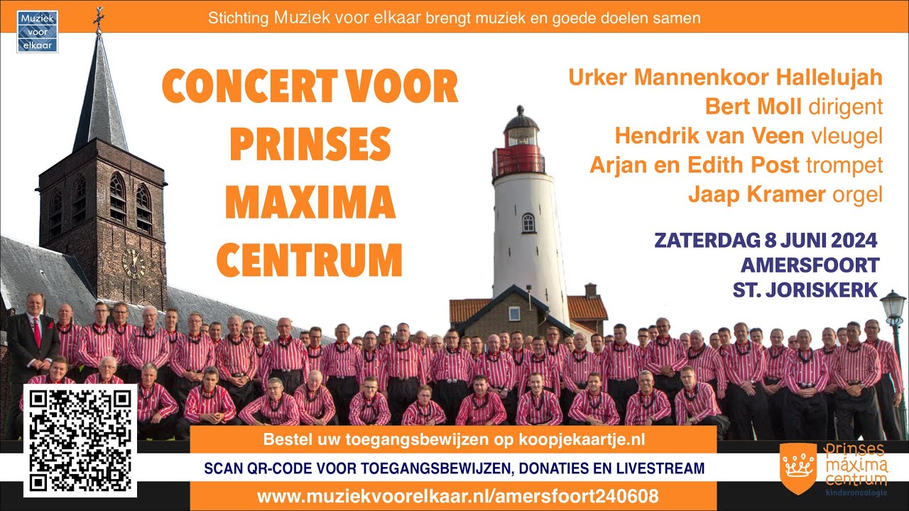 Concert voor Prinses Maxima Centrum - Mannenkoor Hallelujah o.l.v. Bert Moll