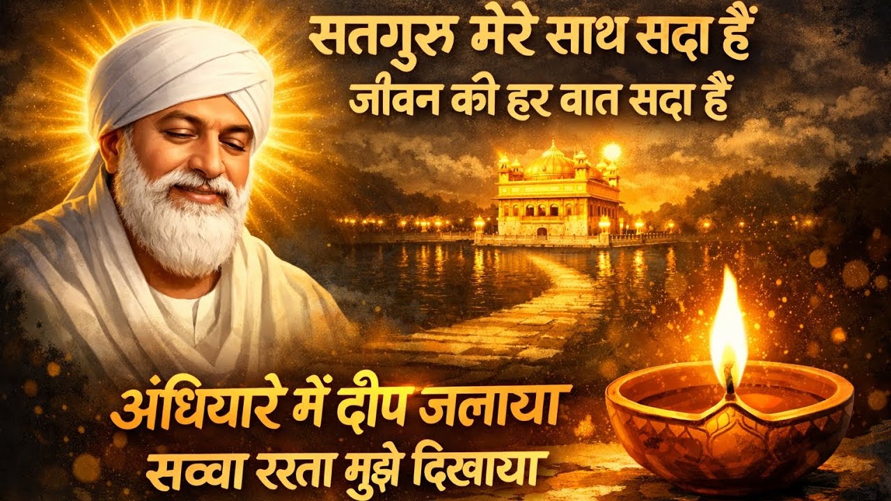 Satguru mere sath sada jivan ki hare baat sada hai  andhiyare me deep jalaya sacca rasta mujhe dikha