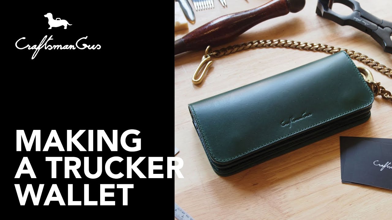 Making Leather Wallet : Long Trucker Wallet #LeatherAddict EP34