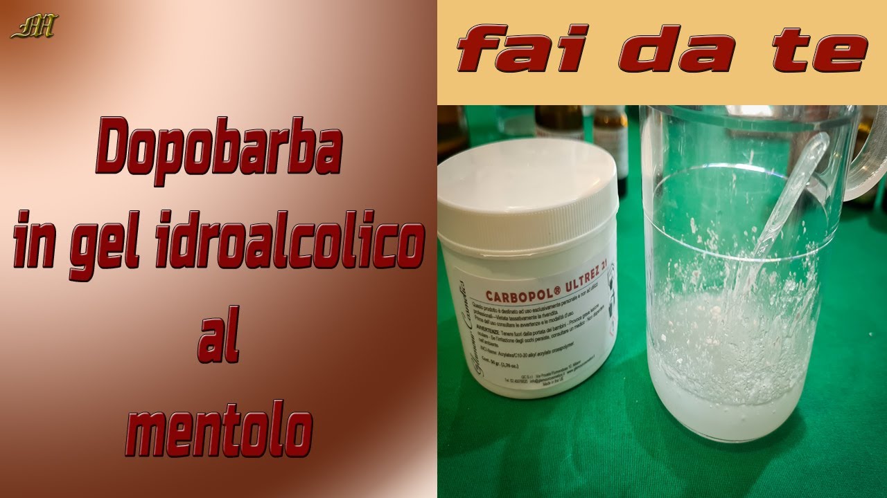 gel dopobarba idroalcolico al mentolo fai da te.