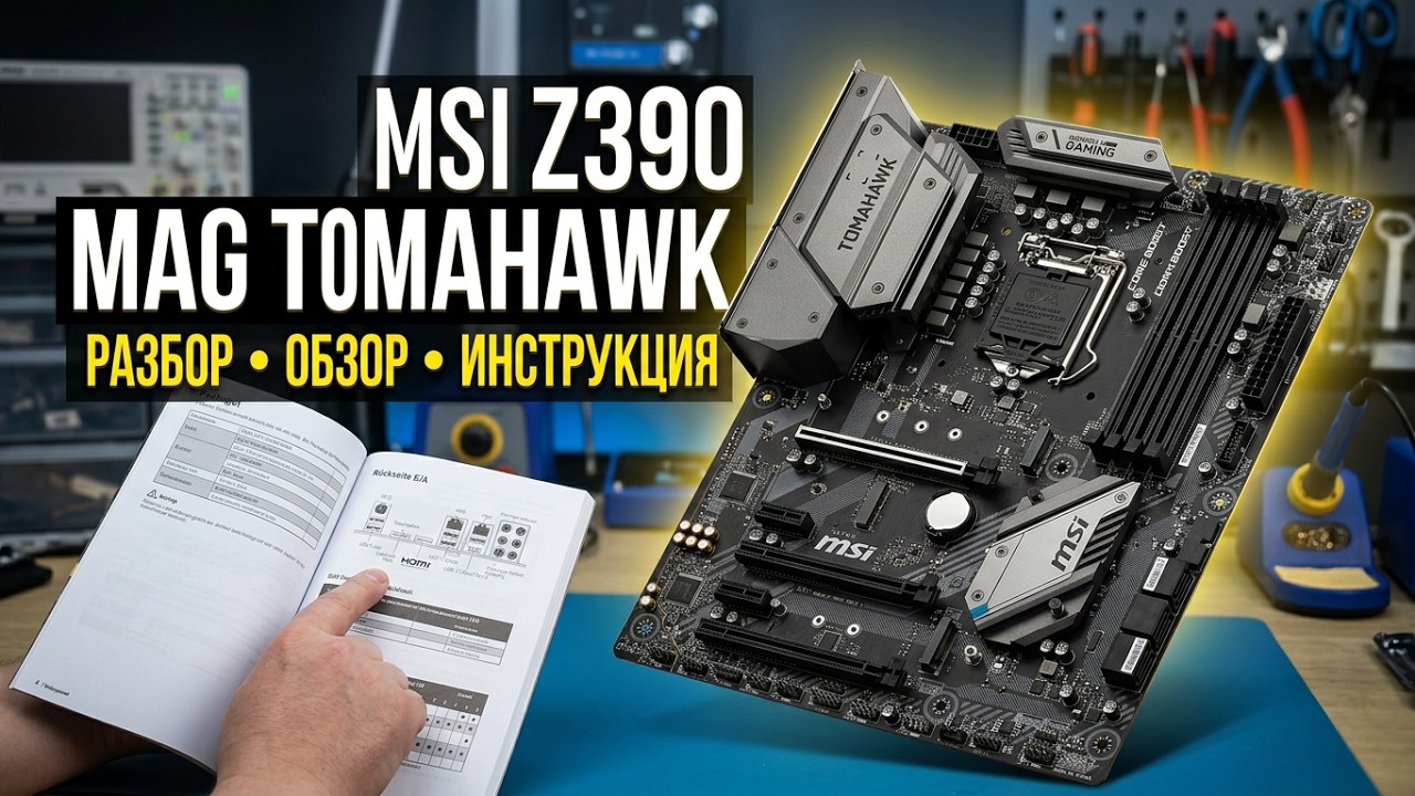 Материнская плата MSI Z390 MAG TOMAHAWK. Разбор, обзор, чтение интсрукции пользователя.