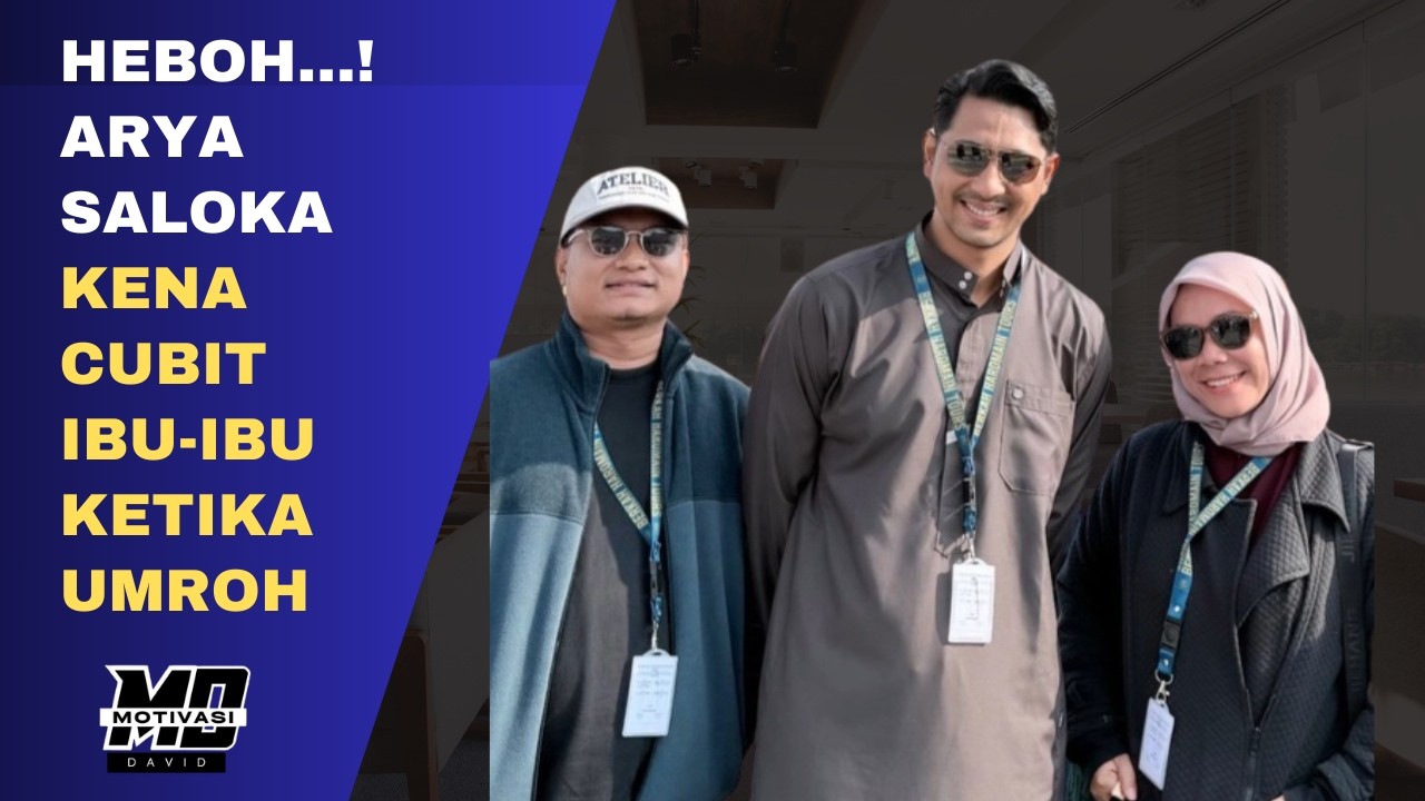 HEBOH BANGET! Detik-Detik Arya Saloka Dicubit Fans Ibu-Ibu Saat Jalani Umroh