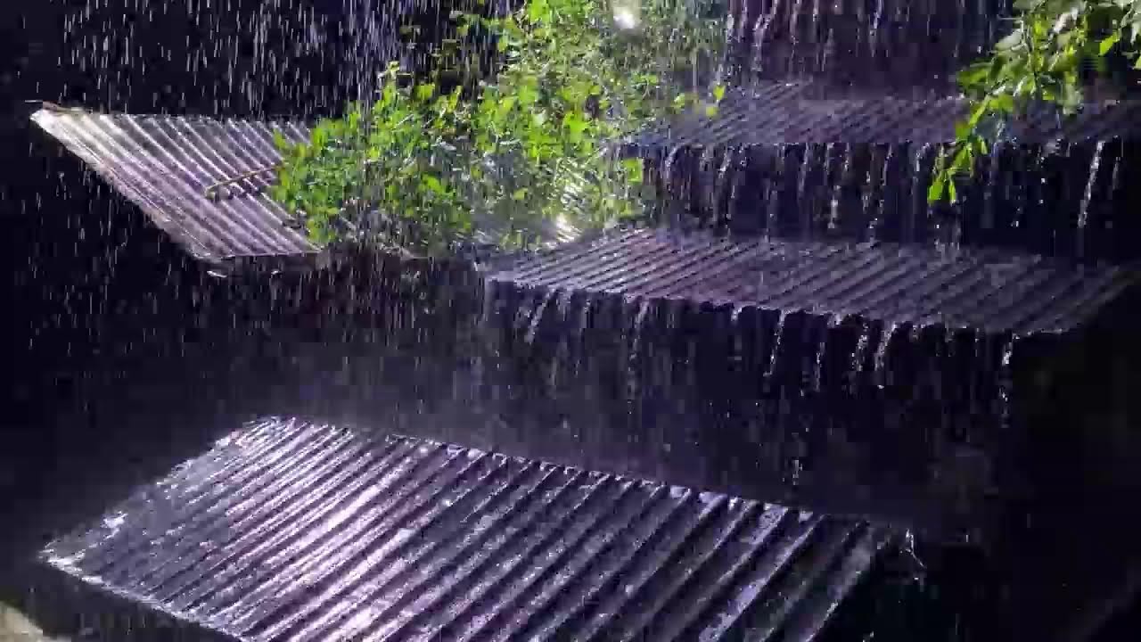 Heavy Rainstorm Sounds 🌧️ Thunder Echoes for Focus, Study & Sleep
