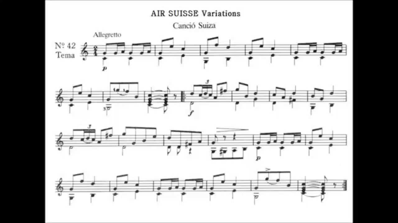 Matteo Carcassi Op.59 No.42, AIR SUISSE Variations