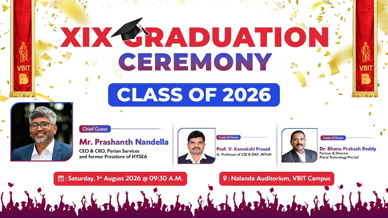 LIVE : VBIT XIX Graduation Ceremony 2026 | Celebrating the Graduating Class of 2026 🎓