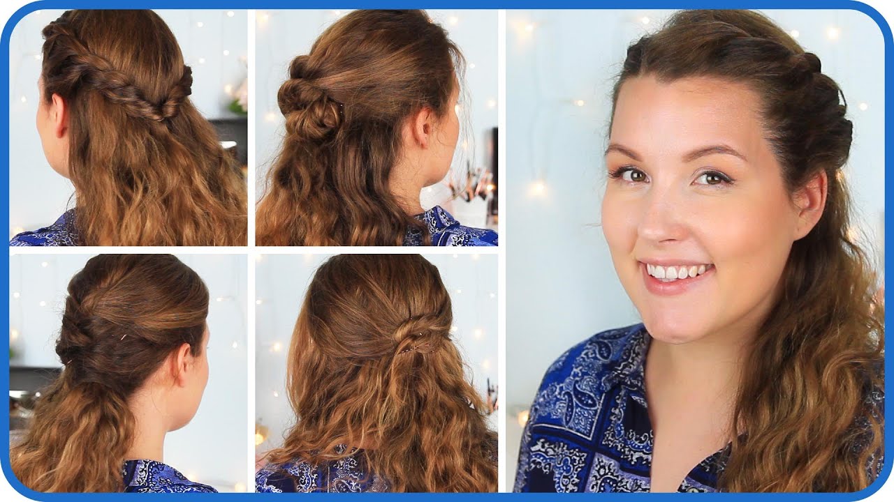 Haare aus dem Gesicht I einfache halbhohe FRISUREN