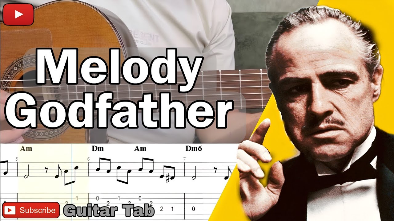 melody Godfather with guitar - Easy Guitar Tab for Beginners
