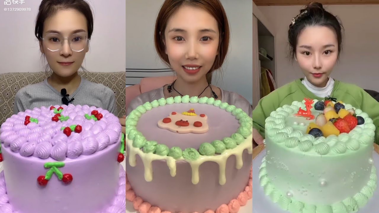 ASMR Creamy Cake Dessert Mukbang 🍰(Eating Sounds) 무스😋
