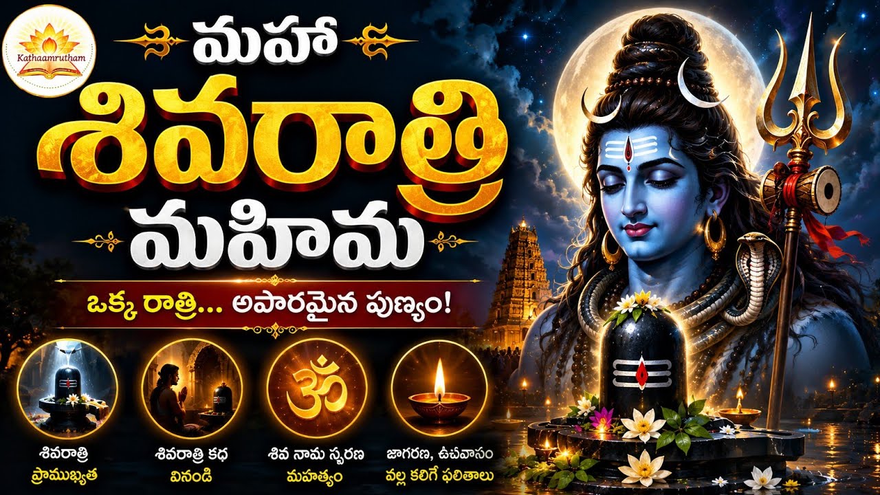  మహా శివరాత్రి కథ | శివుడు చెప్పిన శివరాత్రి మహిమ | Maha Shivaratri Story in Telugu | Kathaamrutham 