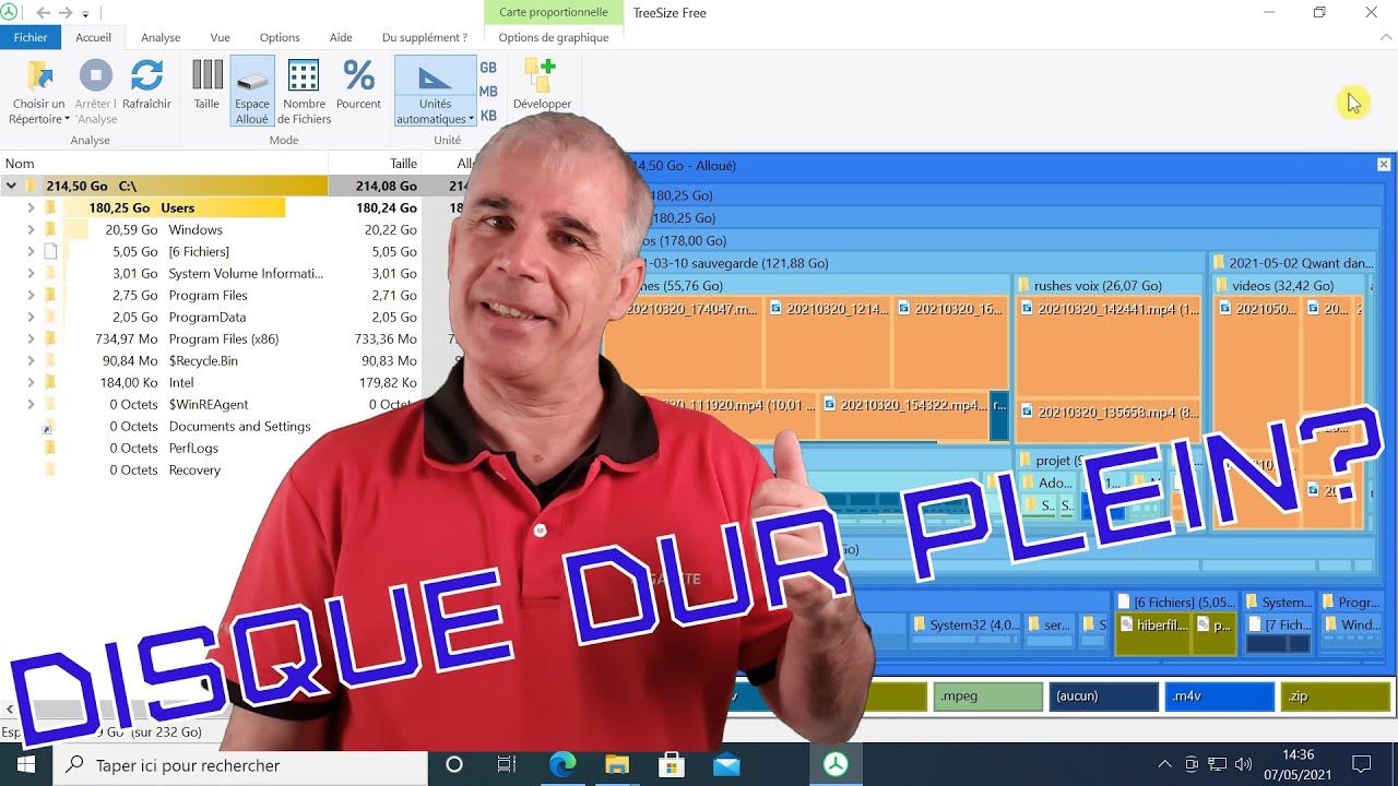 Mon disque dur est plein sans raison! La solution