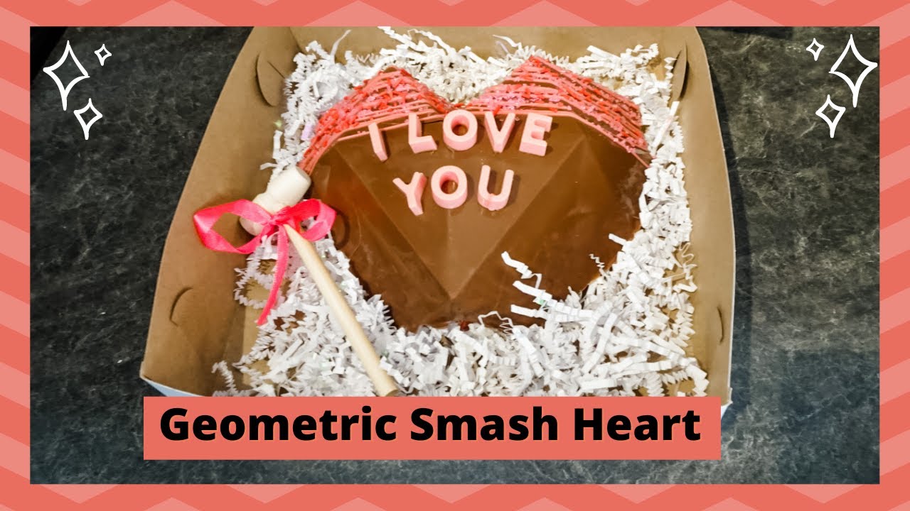 HOW TO MAKE A GEOMETRIC SMASH HEART | Breakable Chocolate Heart Tutorial