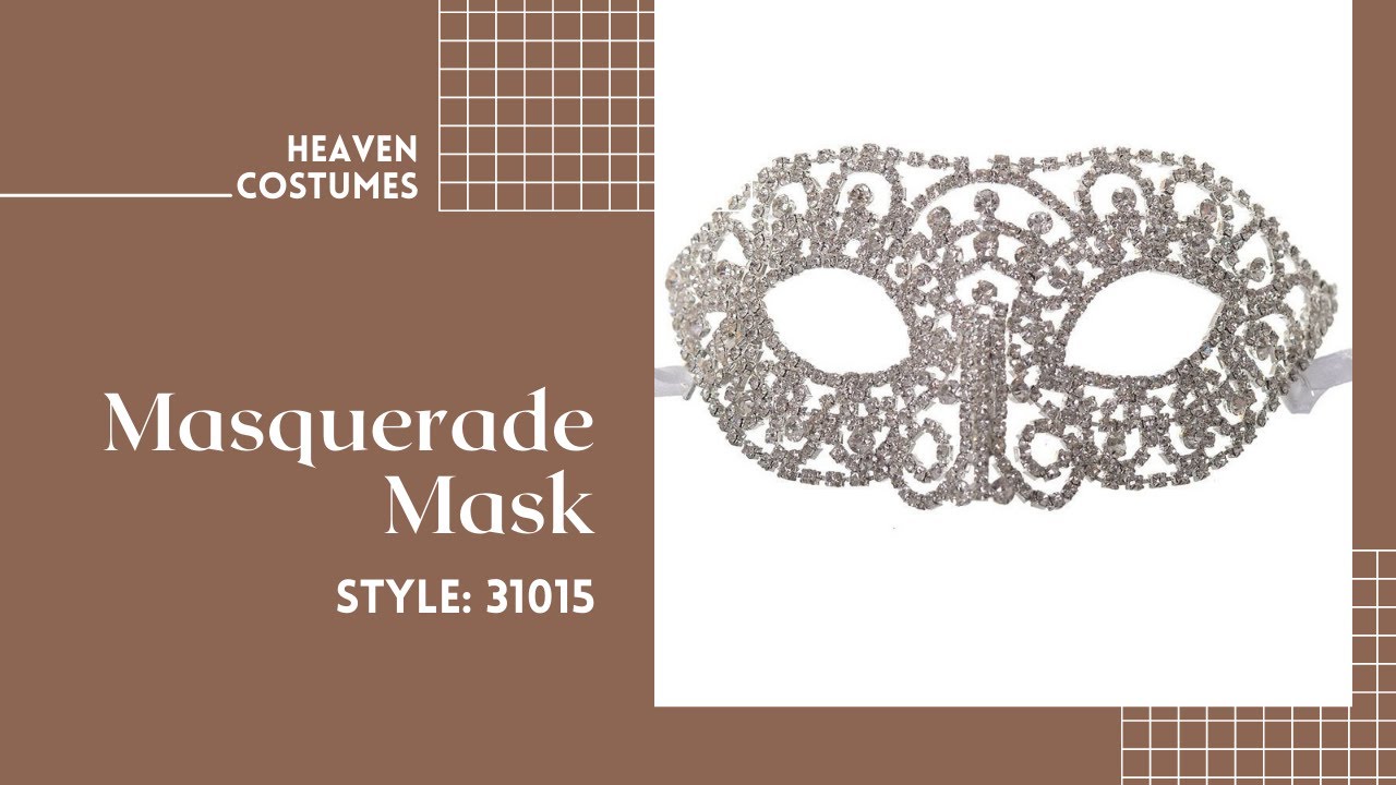 Deluxe Silver Rhinestone Masquerade Mask