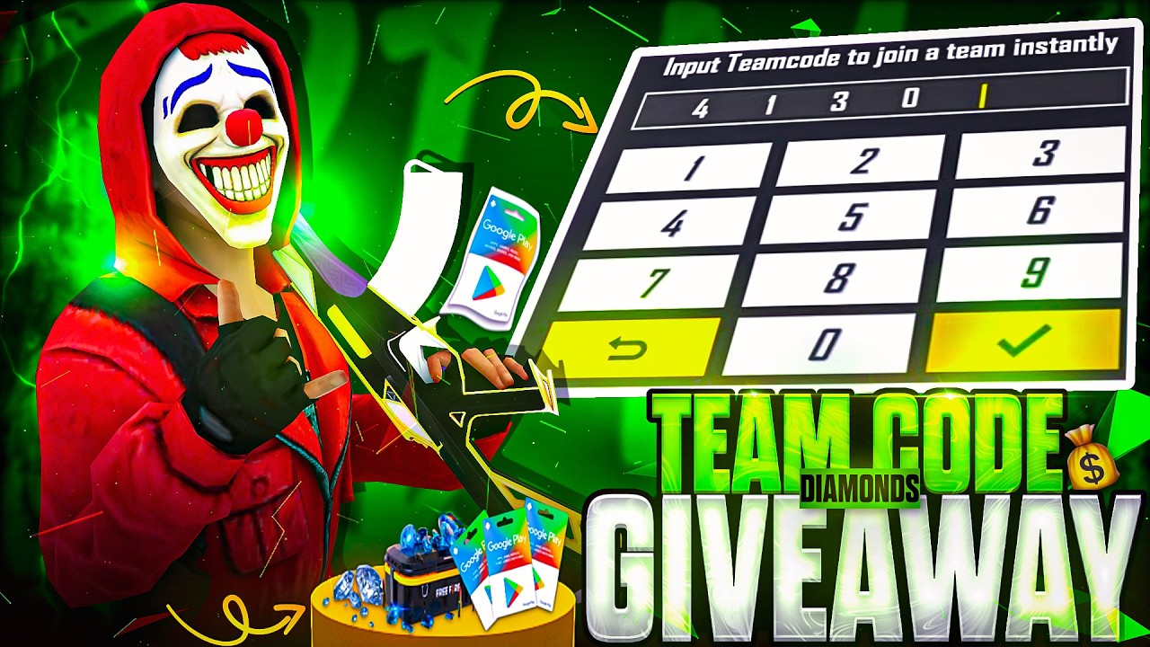 FREE FIRE LIVE CUSTOM ROOM GIVEAWAY | FF LIVE TEAM CODE GIVEAWAY | FF LIVE CUSTOM ROOM GIVEAWAY FF