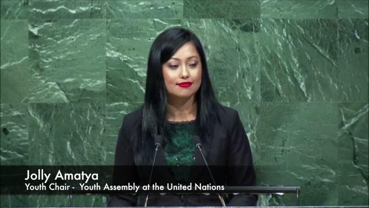 Jolly Amatya - Youth Chair of the Youth Assembly at the United Nations