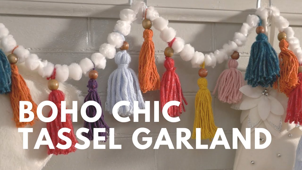 BOHO CHIC TASSEL GARLAND...Easy Holiday DIY!! | Done Simply