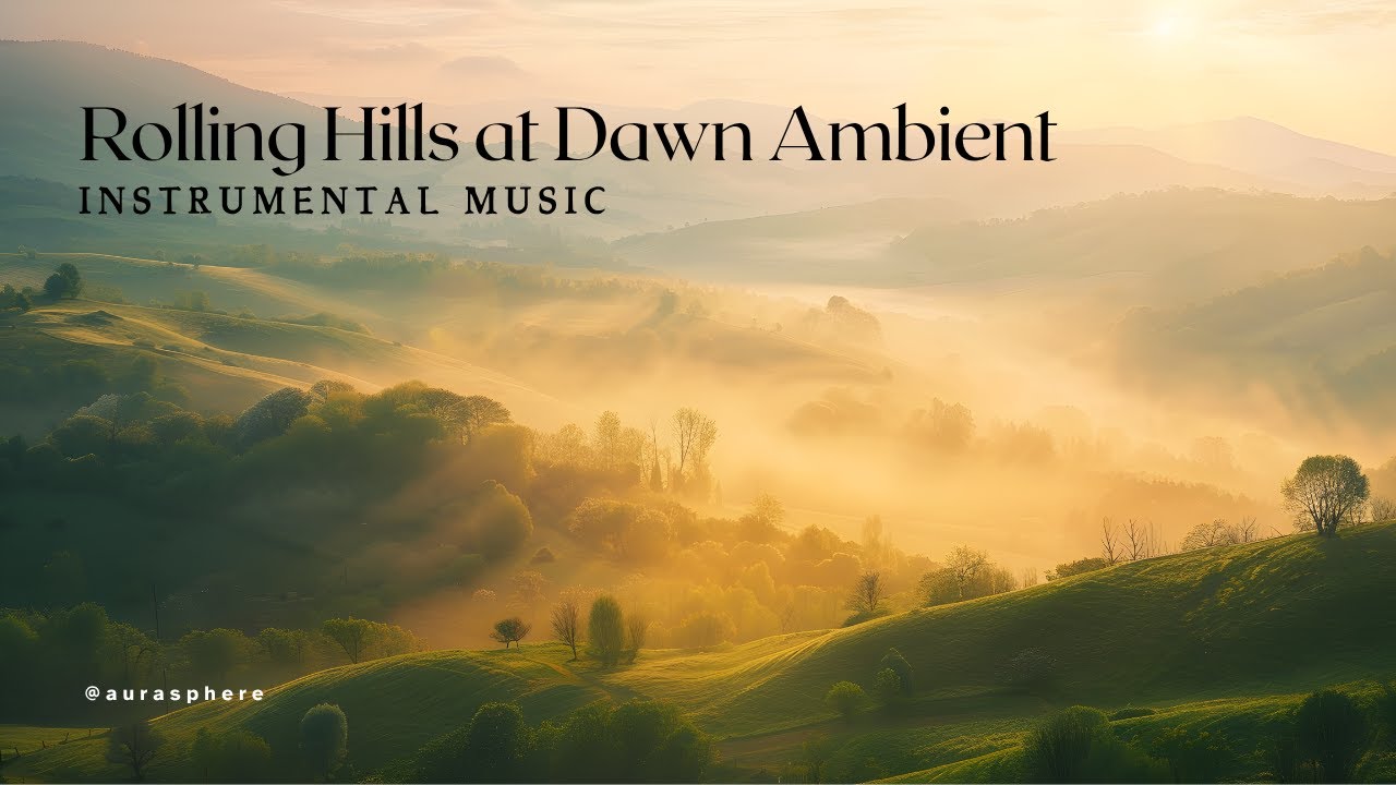 Rolling Hills at Dawn 🌄 Relaxing Ambient Music for Meditation, Focus & Sleep 🌄Brian Eno, Moby, Tycho