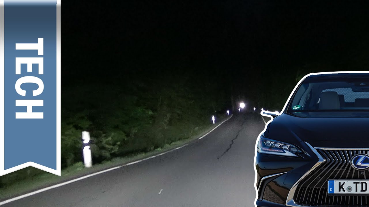 Matrix-LED-Scheinwerfer im Lexus ES300h im Test: Nachtfahrt & Adaptiver Fernlicht Assistent