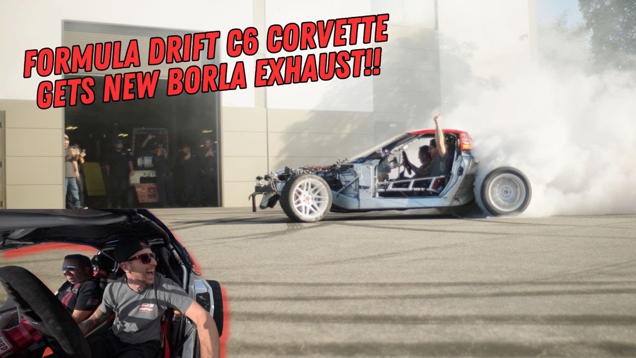 На Corvette C6 для Formula Drift установлена ​​новая выхлопная система Borla!