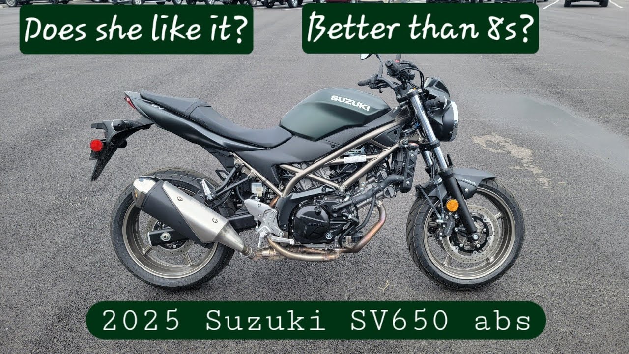 Первая поездка жены на Suzuki SV650 2025 года